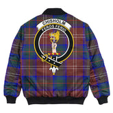 Clan Clan Chisholm Hunting Modern Tartan Crest Bomber Jacket VZ36 Chisholm Hunting Modern Tartan Tartan Bomber Jacket